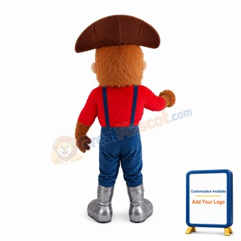 Old Captain With Brown Beard Mascot Costume