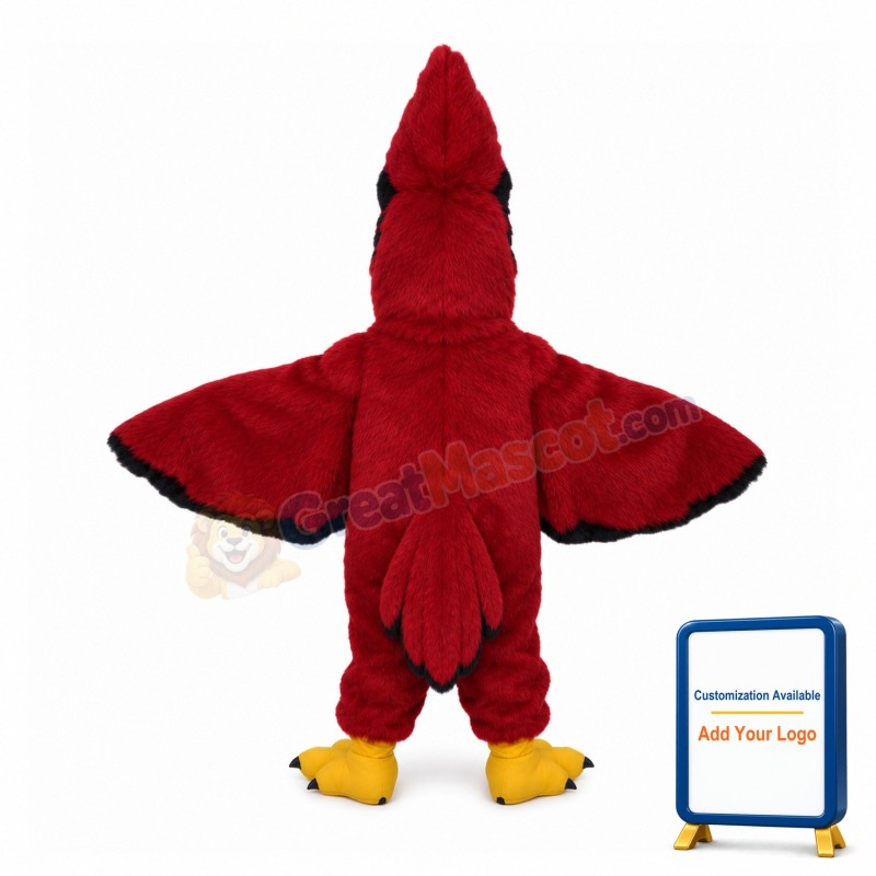 Pointed Head Red Eagle Mascot Costume