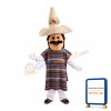 Mustache Businessman Wearing Gown Mascot Costume