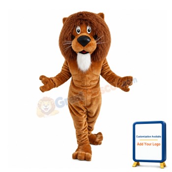 Muscular Male Lion Mascot Costume