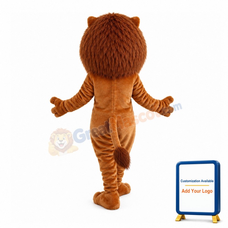 Muscular Male Lion Mascot Costume