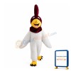 Bright White Long Fur Bird Mascot Costume