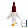 Bright White Long Fur Bird Mascot Costume