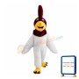 Bright White Long Fur Bird Mascot Costume