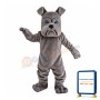 Gray Bulldog With Blue Eyes Mascot Costume