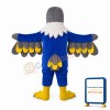 White & Blue Eagle With Grey Head Mascot Costume
