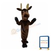 Droll Fawn With Golden Horns Mascot Costume