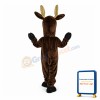 Droll Fawn With Golden Horns Mascot Costume