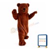 Long Fur Red Brown Bear Mascot Costume