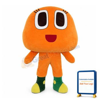 Big Eyes Orange Baby Mascot Costume