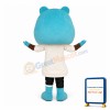Sky Blue Cartoon Cat Mascot Costume