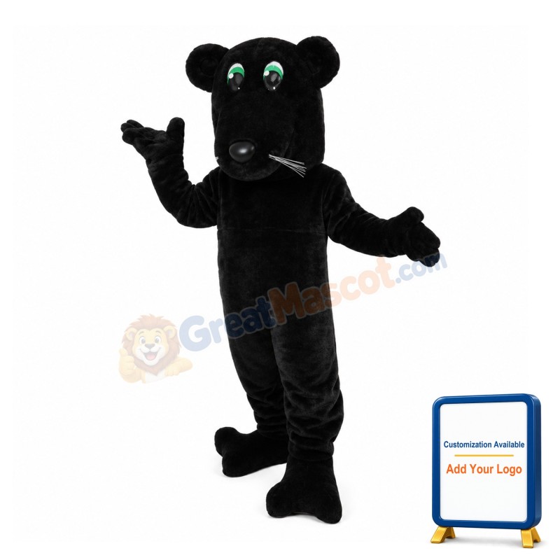 Silly Beaver With Green Eyes Mascot Costume