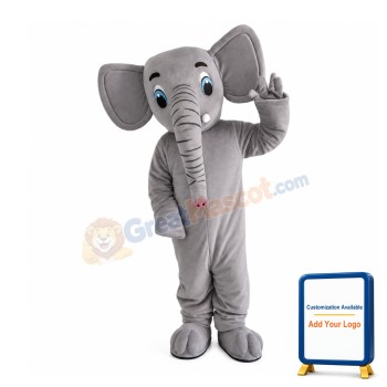 Lively Grey Little Elephant Mascot Costume