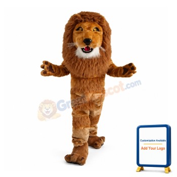 Arrogant Brown Lion Mascot Costume