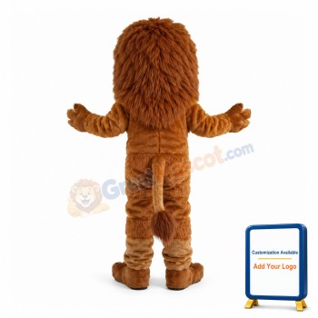 Arrogant Brown Lion Mascot Costume