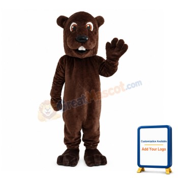 Genial Likable Beaver Mascot Costume