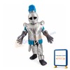 Soldier Wearing Silver Armor Mascot Costume