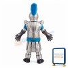 Soldier Wearing Silver Armor Mascot Costume