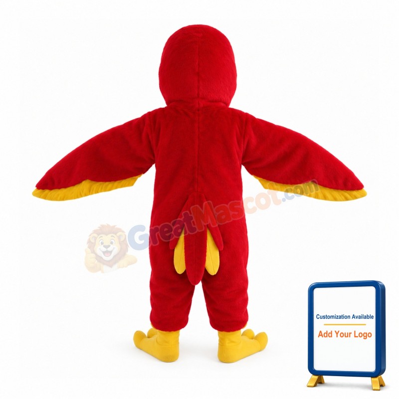 Walking Red Eagle Mascot Costume