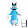 Blue Doll With Sharp Horns Mascot Costume