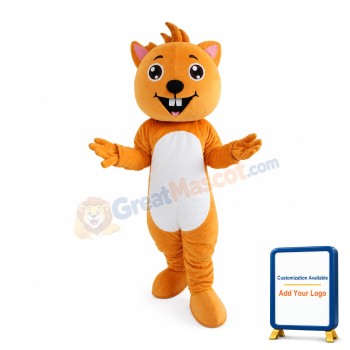 Squirrel Showing Front Teeth Mascot Costume