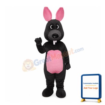 Grey Mouse With Pink Ears Mascot Costume