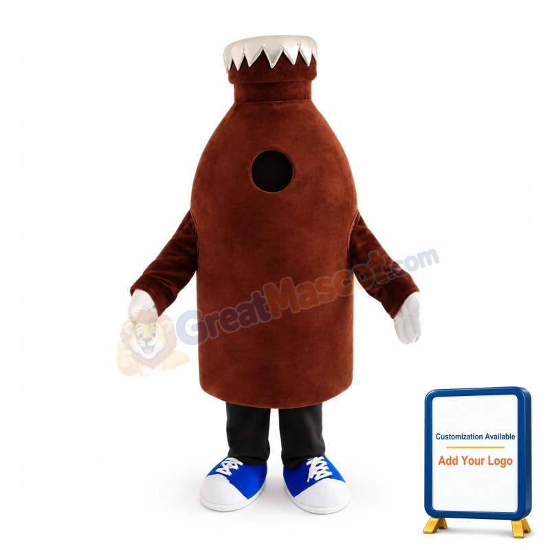 Cartoon Chocolate Milk Bottle Mascot Costume