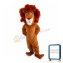 Confused Brown Lion Mascot Costume