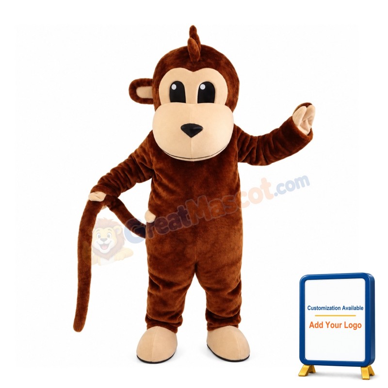 Monkey Holding Tail Mascot Costume