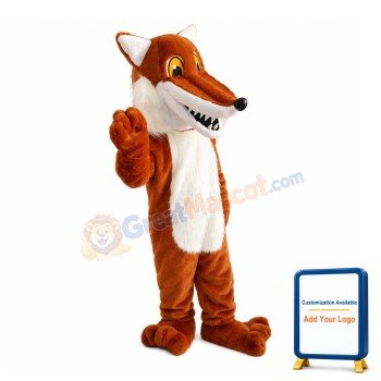 Pointed Mouth Wolf Mascot Costume