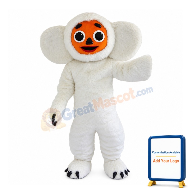 White Small Macaque Mascot Costume