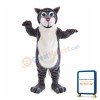 Grey Tiger With Blue Eyes Mascot Costume