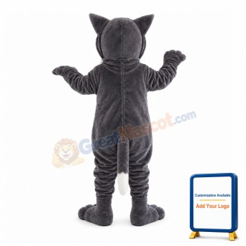 Grey Tiger With Blue Eyes Mascot Costume
