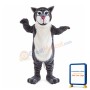 Grey Tiger With Blue Eyes Mascot Costume