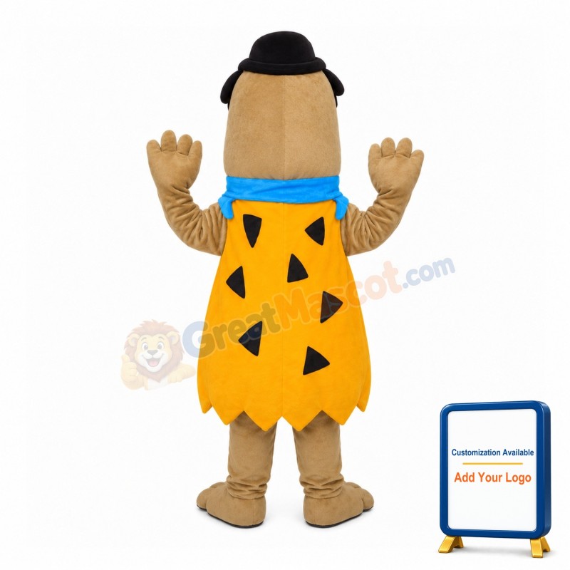 Cartoon Marmot With Yellow Vest Mascot Costume