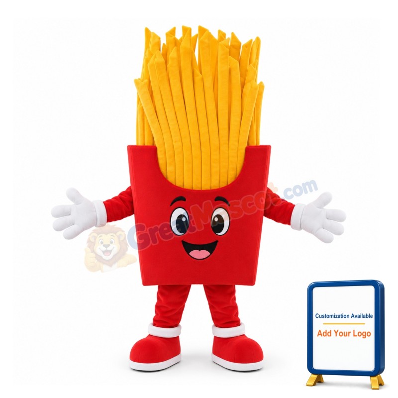 Packet Of Golden Fries Mascot Costume