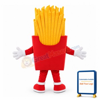 Packet Of Golden Fries Mascot Costume
