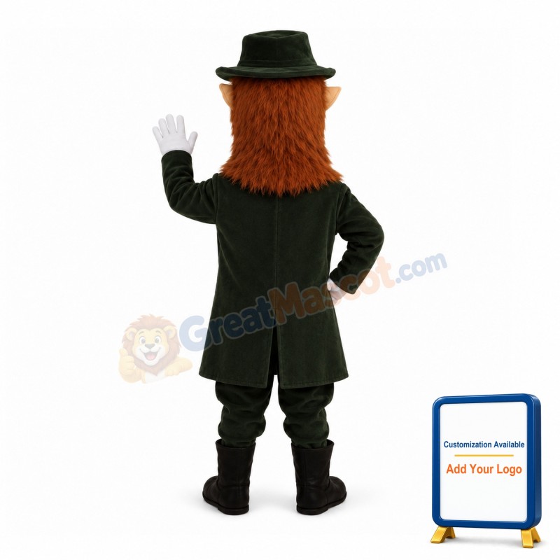 Polite Bearded Gentleman Mascot Costume
