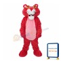 Pink Tiger With Round Head Mascot Costume
