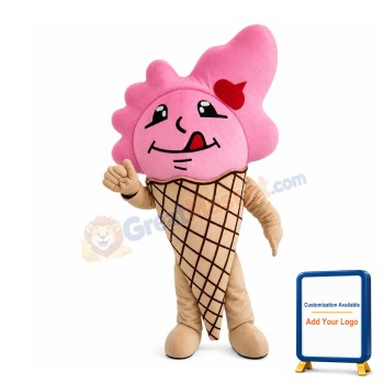 Chocolate Strawberry Ice Cream Mascot Costume
