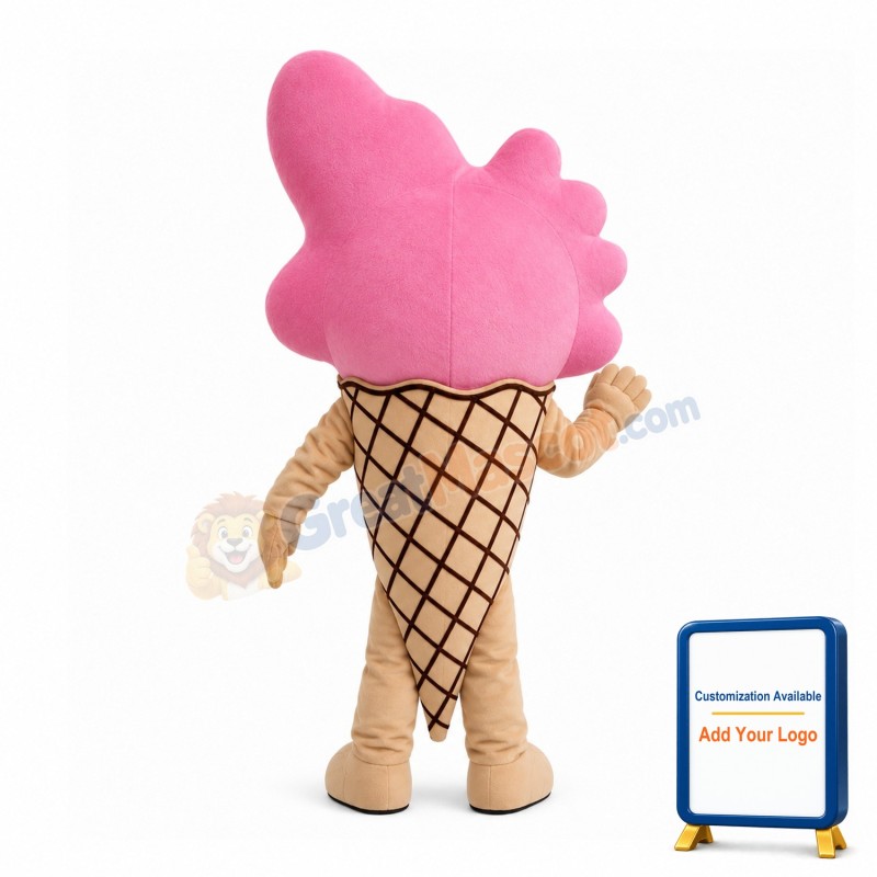 Chocolate Strawberry Ice Cream Mascot Costume