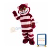 Diverting Purple Striped Cat Mascot Costume