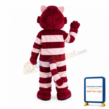 Diverting Purple Striped Cat Mascot Costume