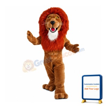 Muscular Strong Lion Mascot Costume
