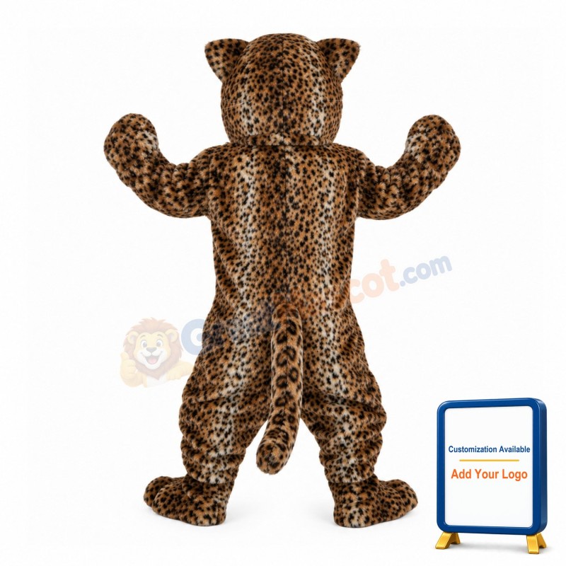 Leopard With Green Eyes Mascot Costume