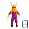 Purple Warrior With Muscle Mascot Costume