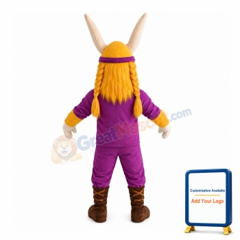 Purple Warrior With Muscle Mascot Costume