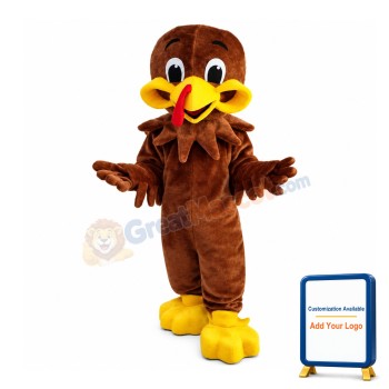 Brown Big Bird Mascot Costume