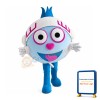 Round Body Light Blue Doll Mascot Costume
