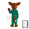 Professor Deer In Green Coat Mascot Costume